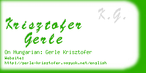 krisztofer gerle business card